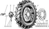 Подгруппа 3104, 3107. Колеса задние. Ступицы задних колес